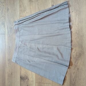 Vintage Faconnable cotton silk pleated front skirt sz 10